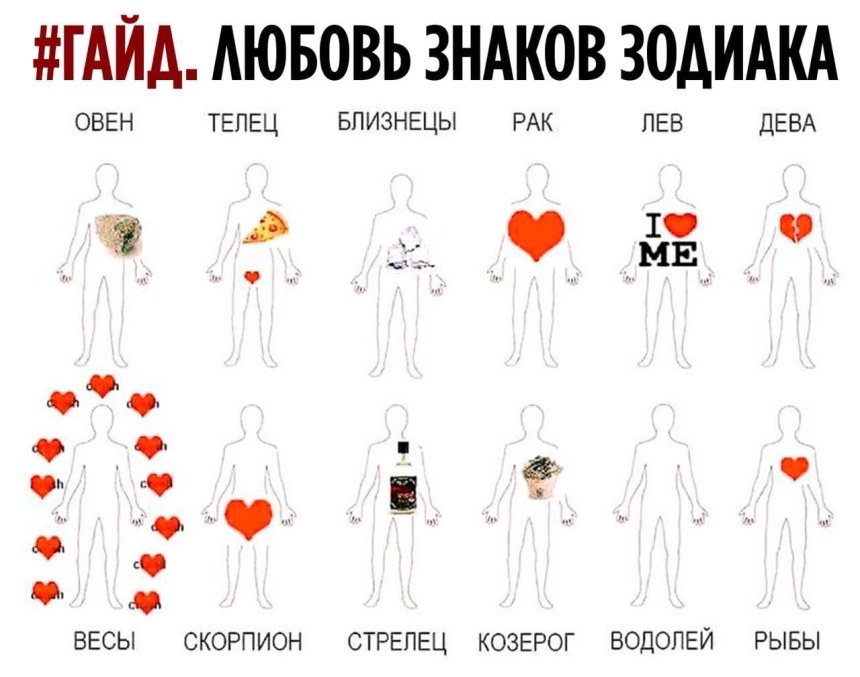 Что любят знаки зодиака