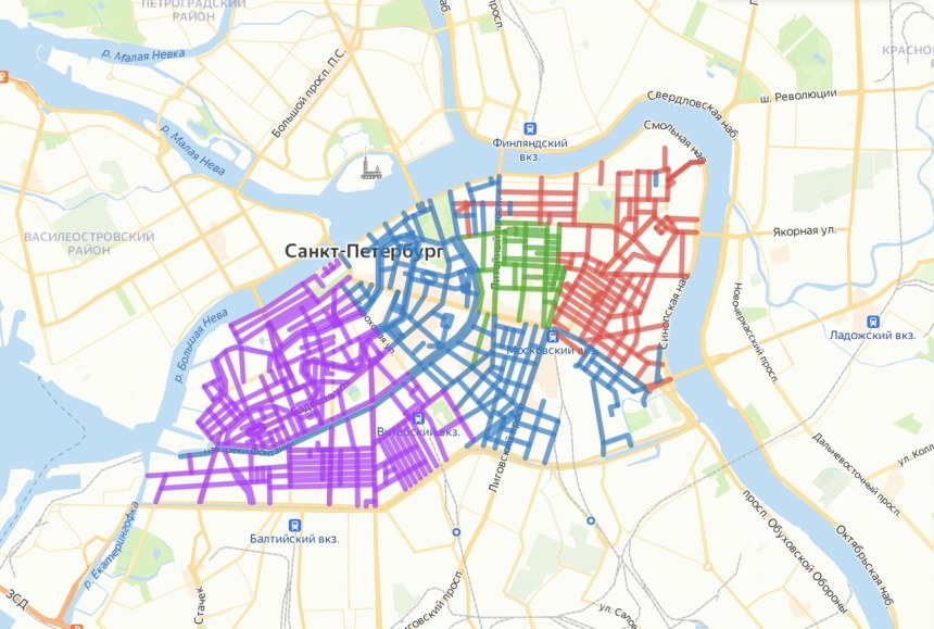 Зоны платной парковки в Санкт-Петербурге 2022