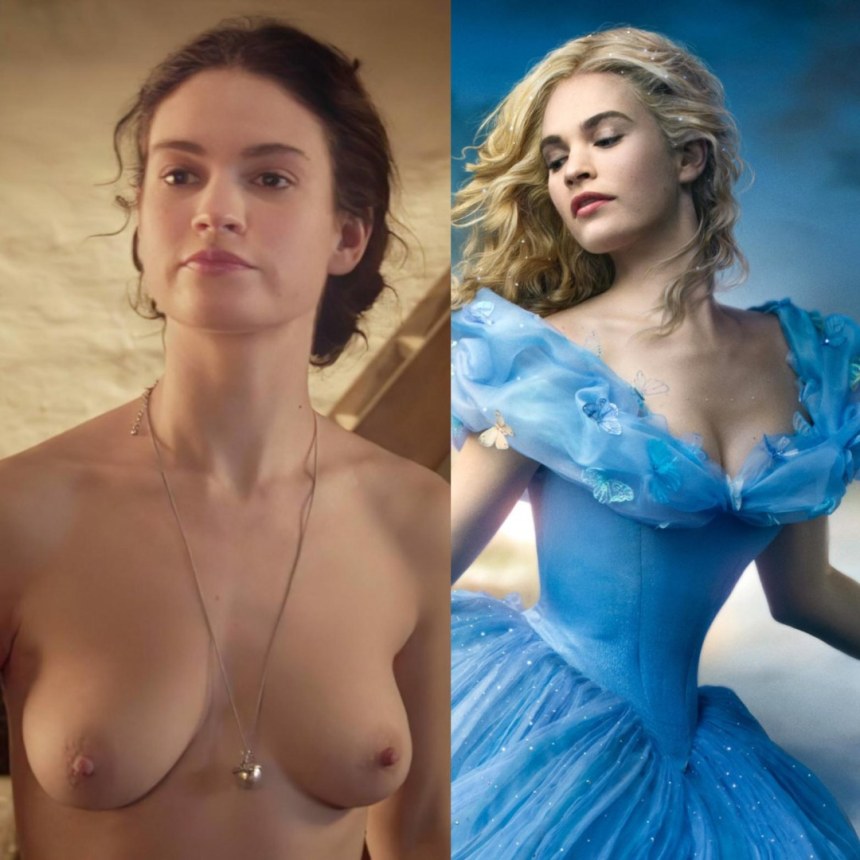 Голая Лили Джеймс (Lily James