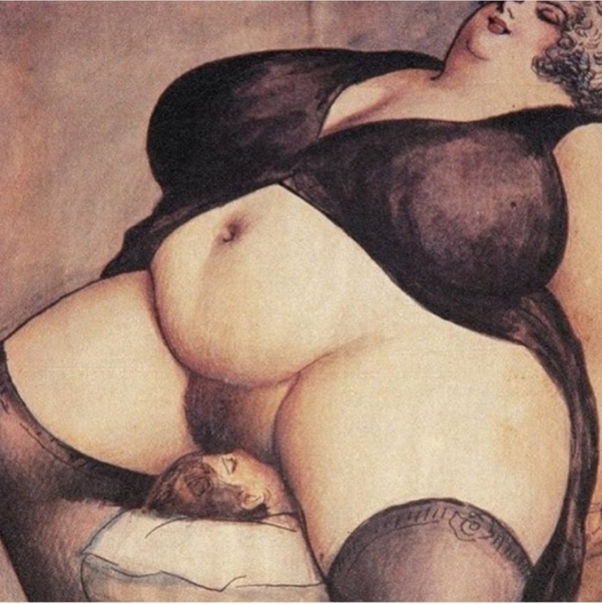 Эротические рисунки пышных женщин