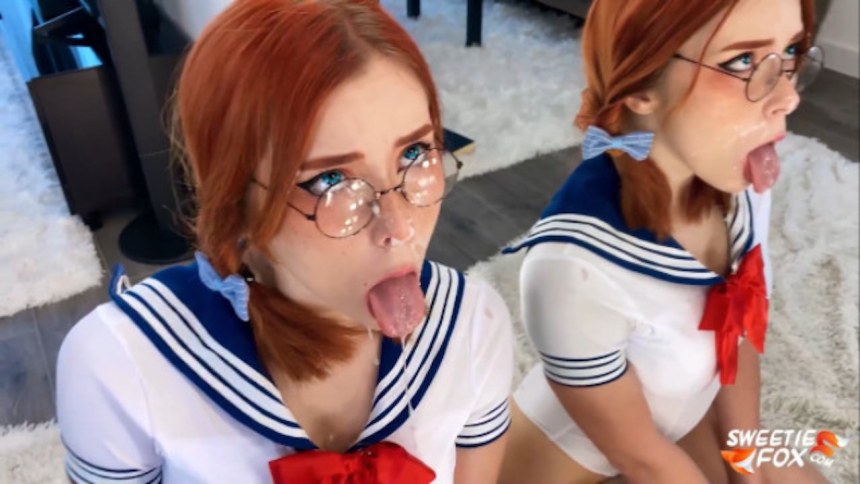 Косплейщице кончили на лицо