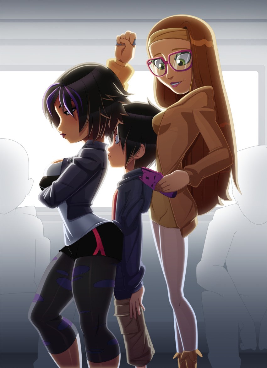 Big Hero 6 hentai Хиро и Хани и Гого