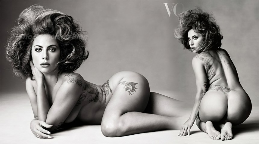 Леди Гага топлес позировала для Vogue